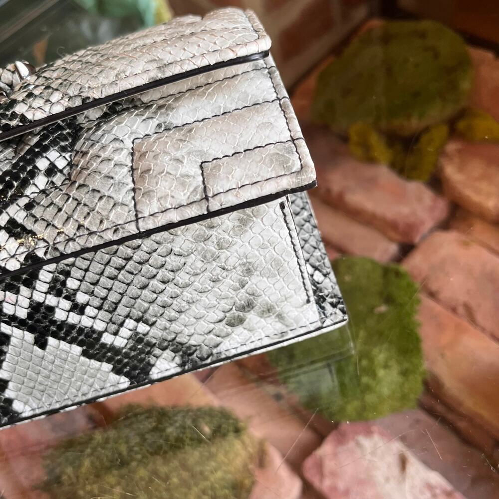 JIMMY CHOO Avenue Mini Snake Embossed Shoulder Bag - Picture 11 of 11